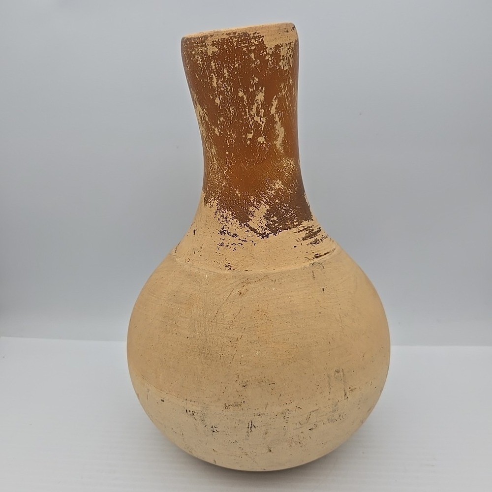 Weller Gourd Style Pottery Jug Vase Beige Art Pottery Bottle USA